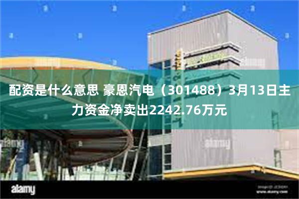 配资是什么意思 豪恩汽电（301488）3月13日主力资金净