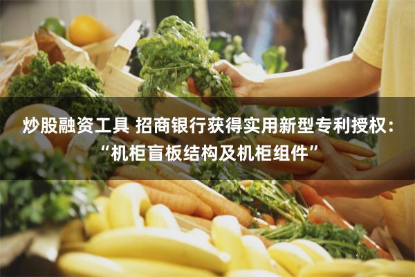 炒股融资工具 招商银行获得实用新型专利授权：“机柜盲板结构及