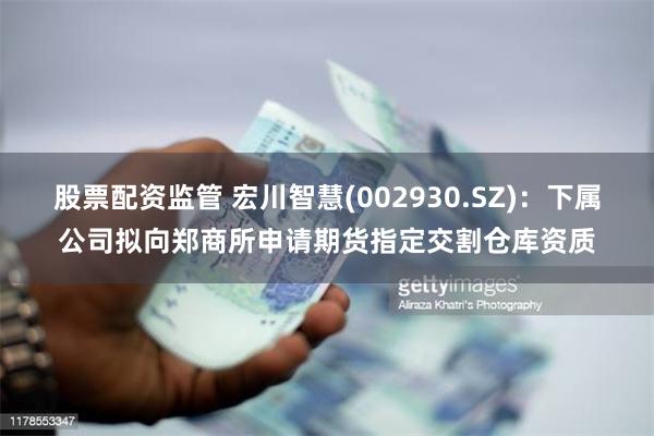 股票配资监管 宏川智慧(002930.SZ)：下属公司拟向郑